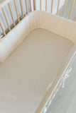 Coconut Muslin Cot Bumper Cover