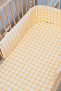 Orange Squares Cot Bumper Cover