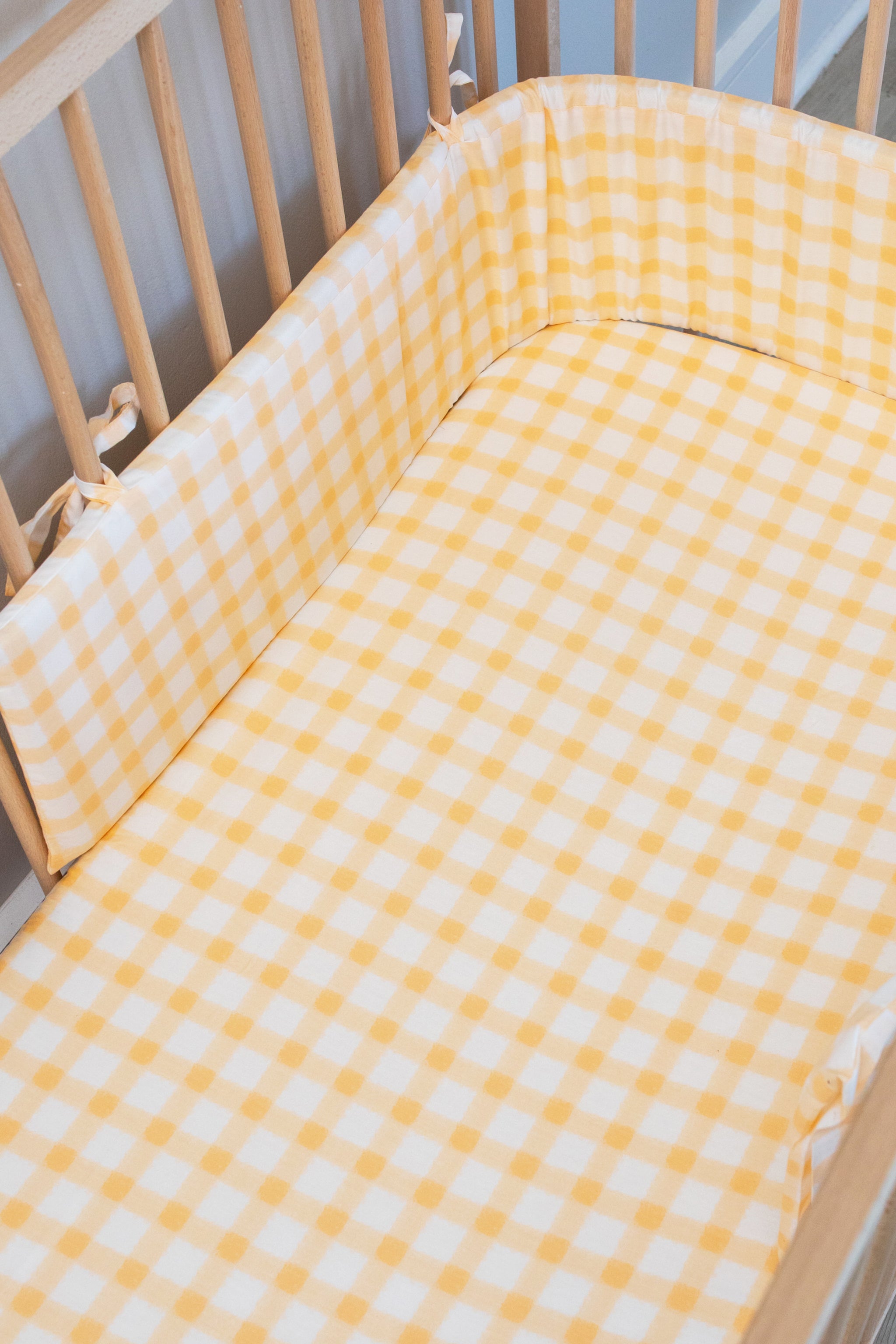 Orange Squares Cot Bumper Cover
