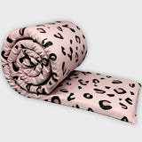 Pink Leopard Cot Bumper Cover