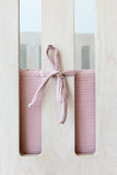 Dusty Pink Muslin Cot Bumper Cover