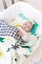 White Muslin Cot Bumper Cover