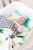 White Muslin Cot Bumper Cover
