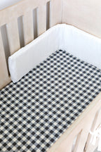 White Muslin Cot Bumper Cover
