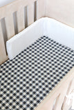 White Muslin Cot Bumper Cover