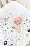 White Muslin Cot Bumper Cover