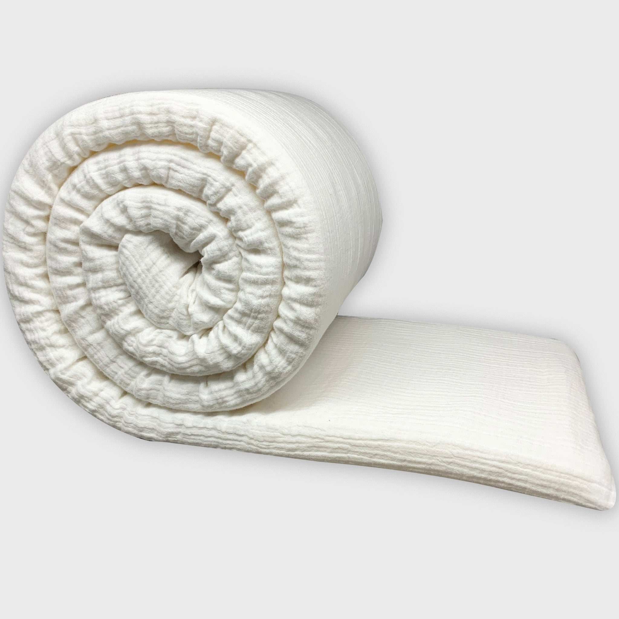 White Muslin Cot Bumper Cover