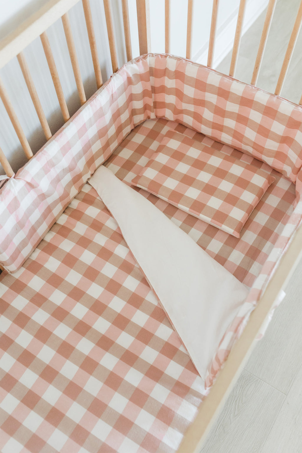 Pretty As A Peach Washed Cotton Cot Duvet