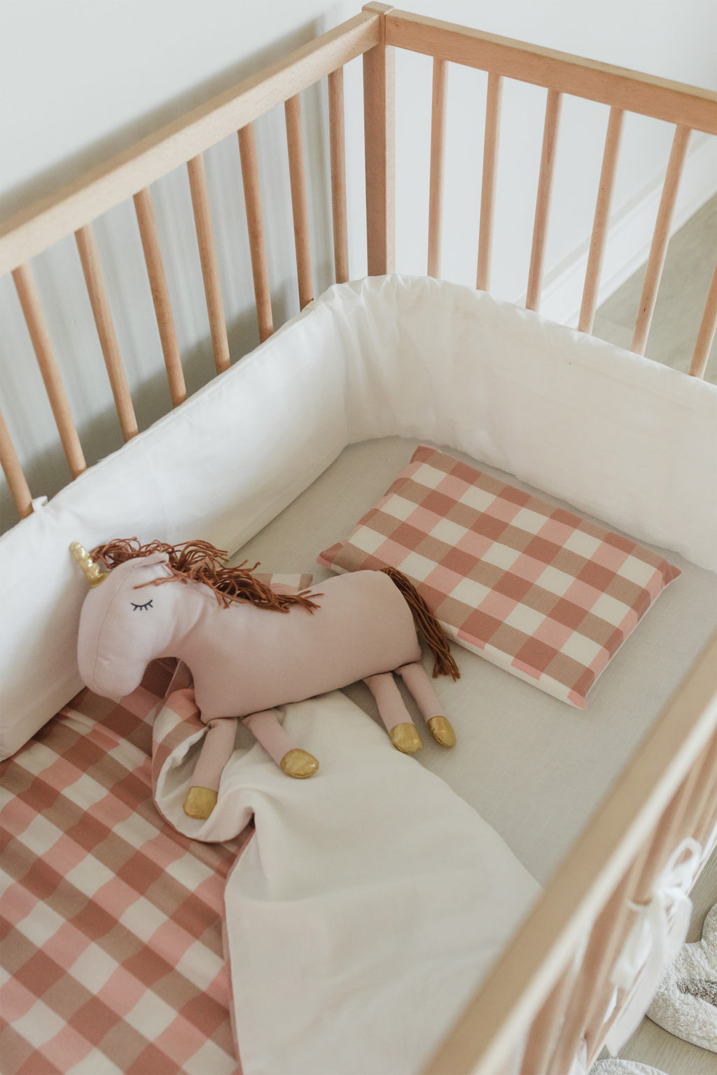 Pretty As A Peach Washed Cotton Cot Duvet