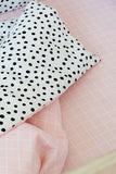 Pink Grid and Spotted Cot Duvet