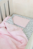 Pink Grid and Spotted Cot Duvet