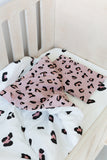 Pink and White Leopard Print Cot Duvet