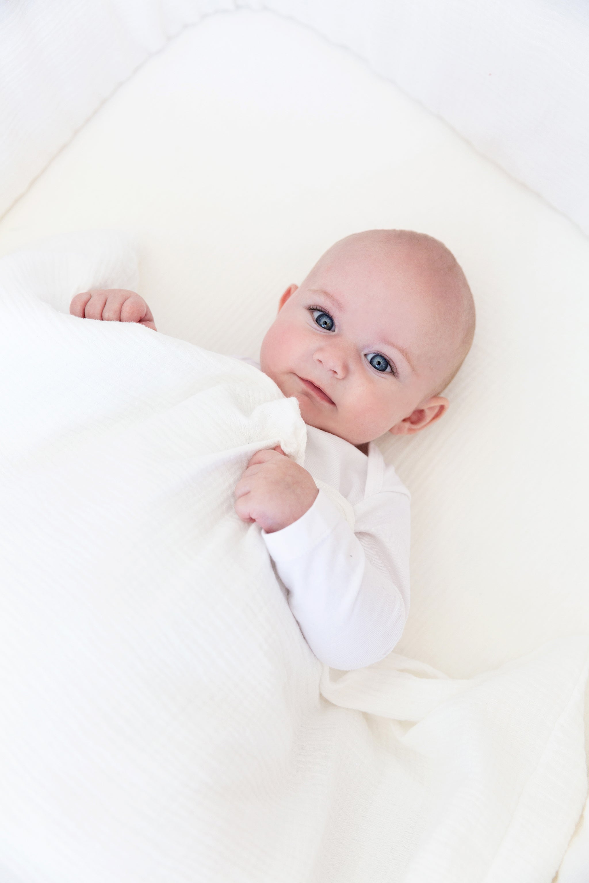 White Muslin Cot Duvet