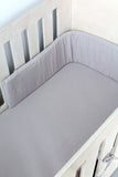 Grey Muslin Cot Fitted Sheet