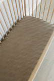 Hazelnut Muslin Cot Fitted Sheet