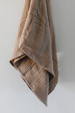 Hazelnut Muslin Swaddle Blanket