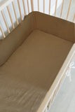 Hazelnut Muslin Cot Fitted Sheet