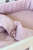 Dusty Pink Muslin Cot Fitted Sheet
