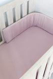 Dusty Pink Muslin Cot Fitted Sheet