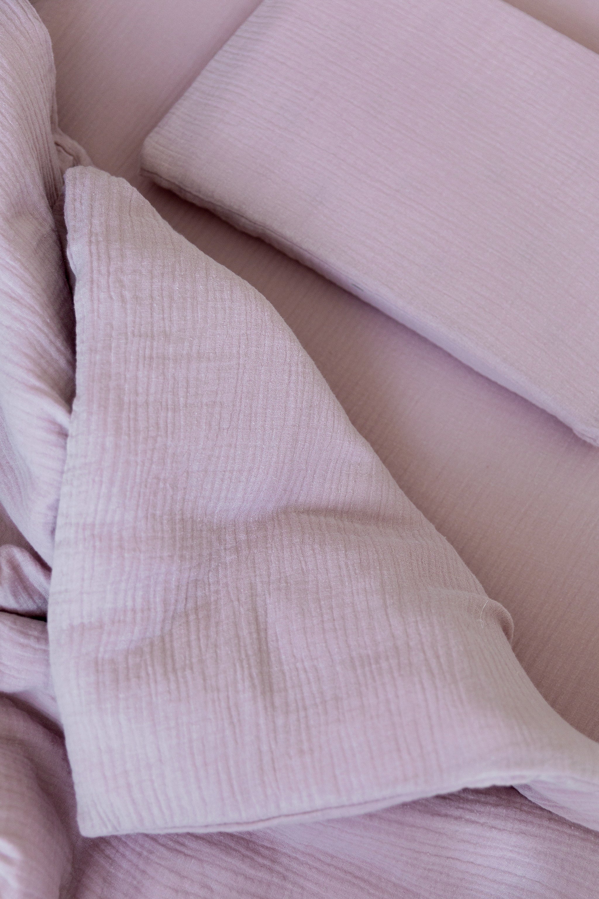 Dusty Pink Muslin Cot Fitted Sheet