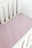 Dusty Pink Muslin Cot Fitted Sheet