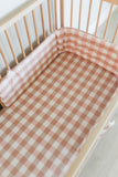 Pretty In Pink Washed Cotton Cot Bumper Cover