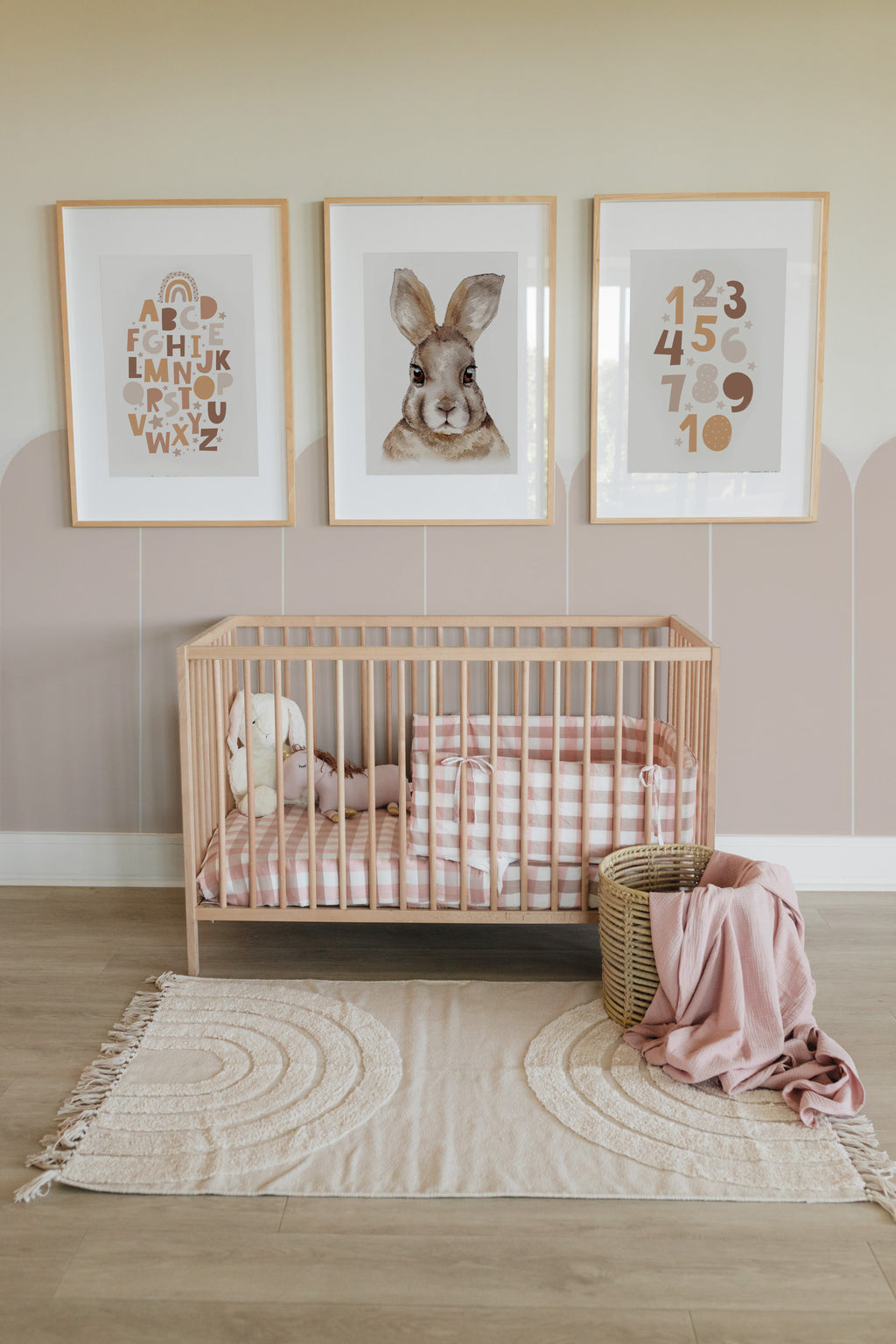 Pretty As A Peach Washed Cotton Cot Bumper Cover