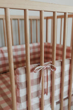 Pretty As A Peach Washed Cotton Cot Bumper Cover