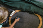 Charcoal Grid Washed Cotton Duvet