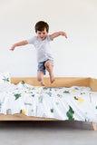 Dinosaur and Grid Duvet