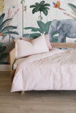 Pink Gingham Washed Cotton Duvet