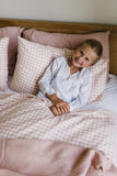 Pink Gingham Washed Cotton Duvet