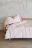 Pink Gingham Washed Cotton Duvet