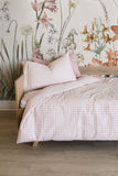 Pink Gingham Washed Cotton Duvet