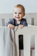 Grey Muslin Swaddle Blanket
