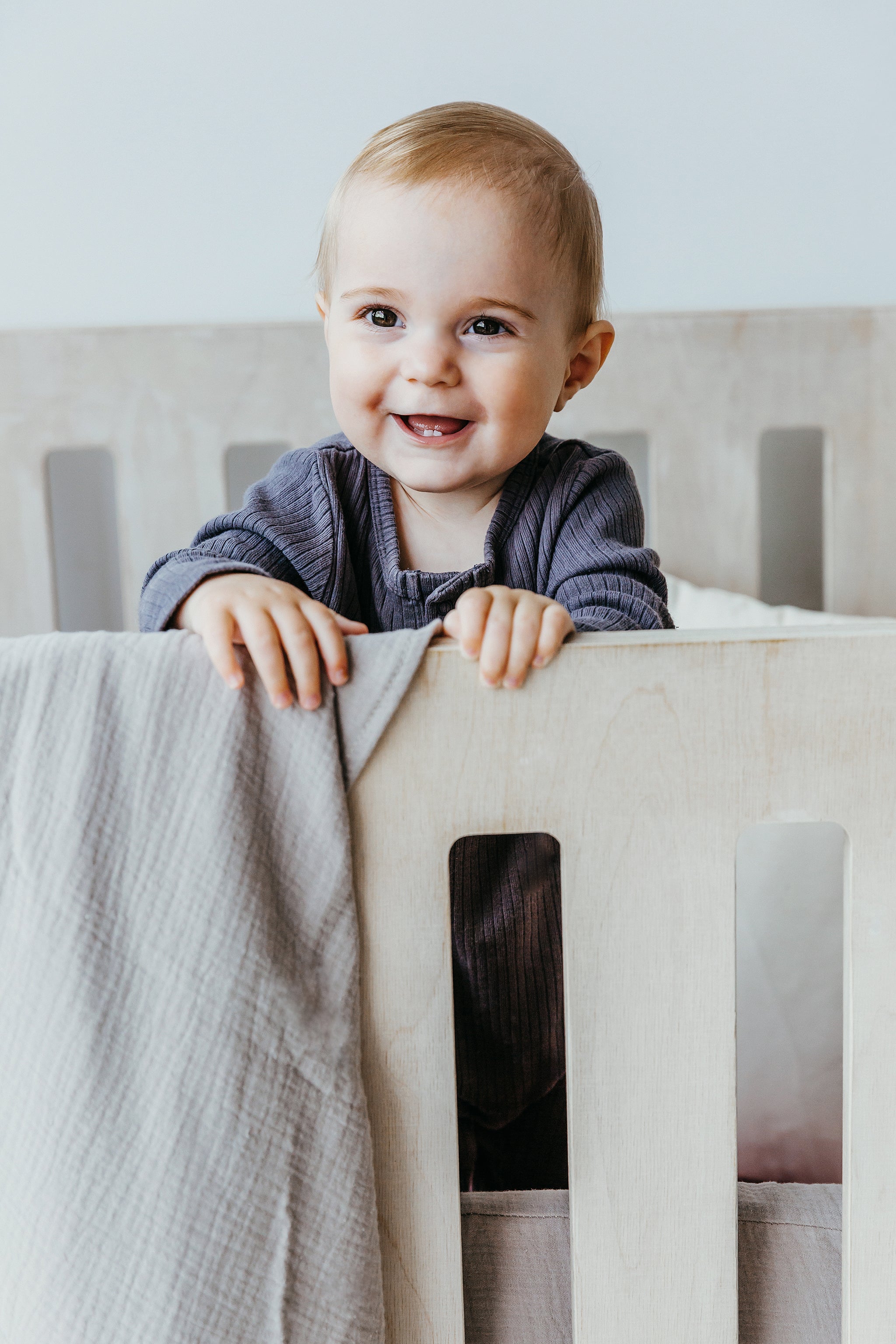 Grey Muslin Swaddle Blanket