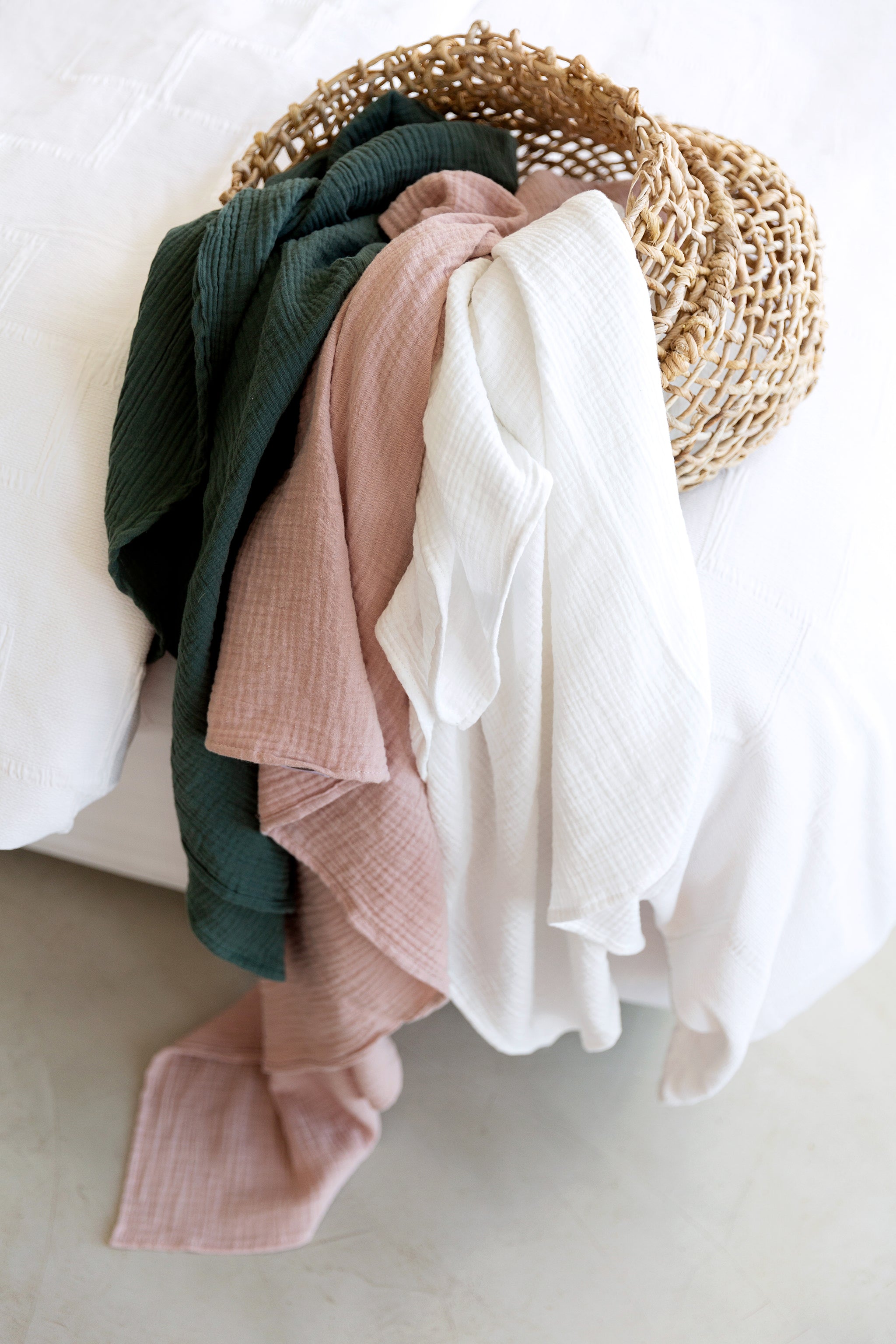 Dusty Pink Muslin Swaddle Blanket