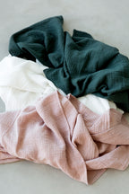 Dusty Pink Muslin Swaddle Blanket