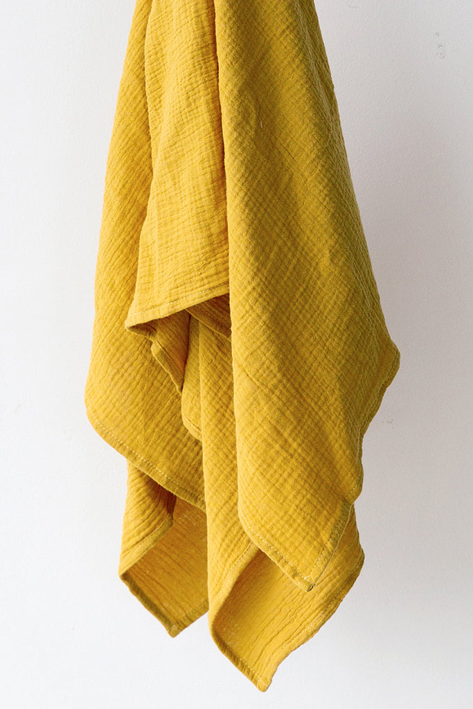 Mustard Yellow Muslin Swaddle Blanket