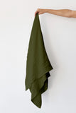 Olive Muslin Swaddle Blanket