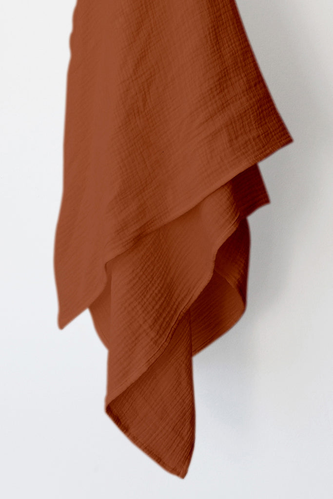 Rust Muslin Swaddle Blanket