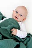 Sea Green Muslin Swaddle Blanket
