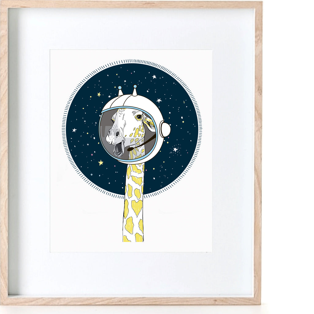 Space Giraffe Print