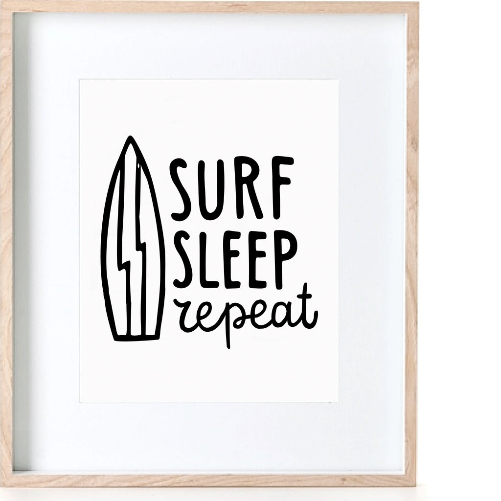 Surf Sleep Repeat Print