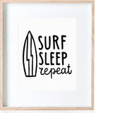 Surf Sleep Repeat Print