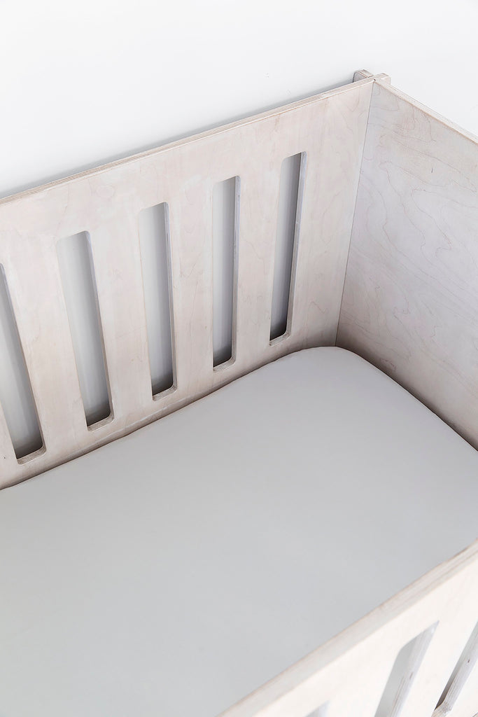 Light Grey Cot Fitted Sheet