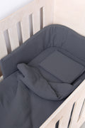 Blue Grey Muslin Cot Duvet