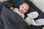 Blue Grey Muslin Cot Duvet