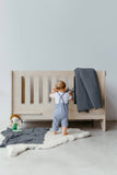 Blue Grey Muslin Cot Duvet