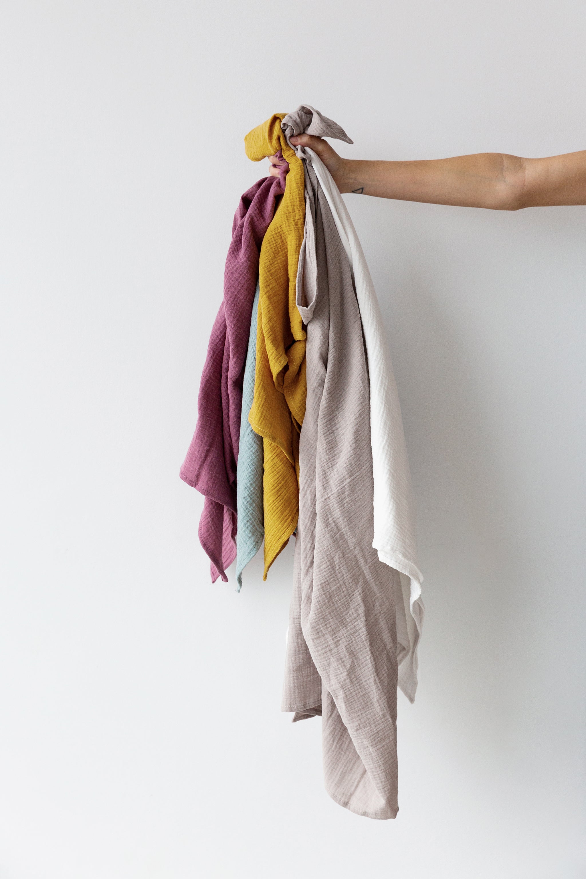 Grey Muslin Swaddle Blanket